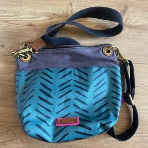 Fossil patterned crossbody